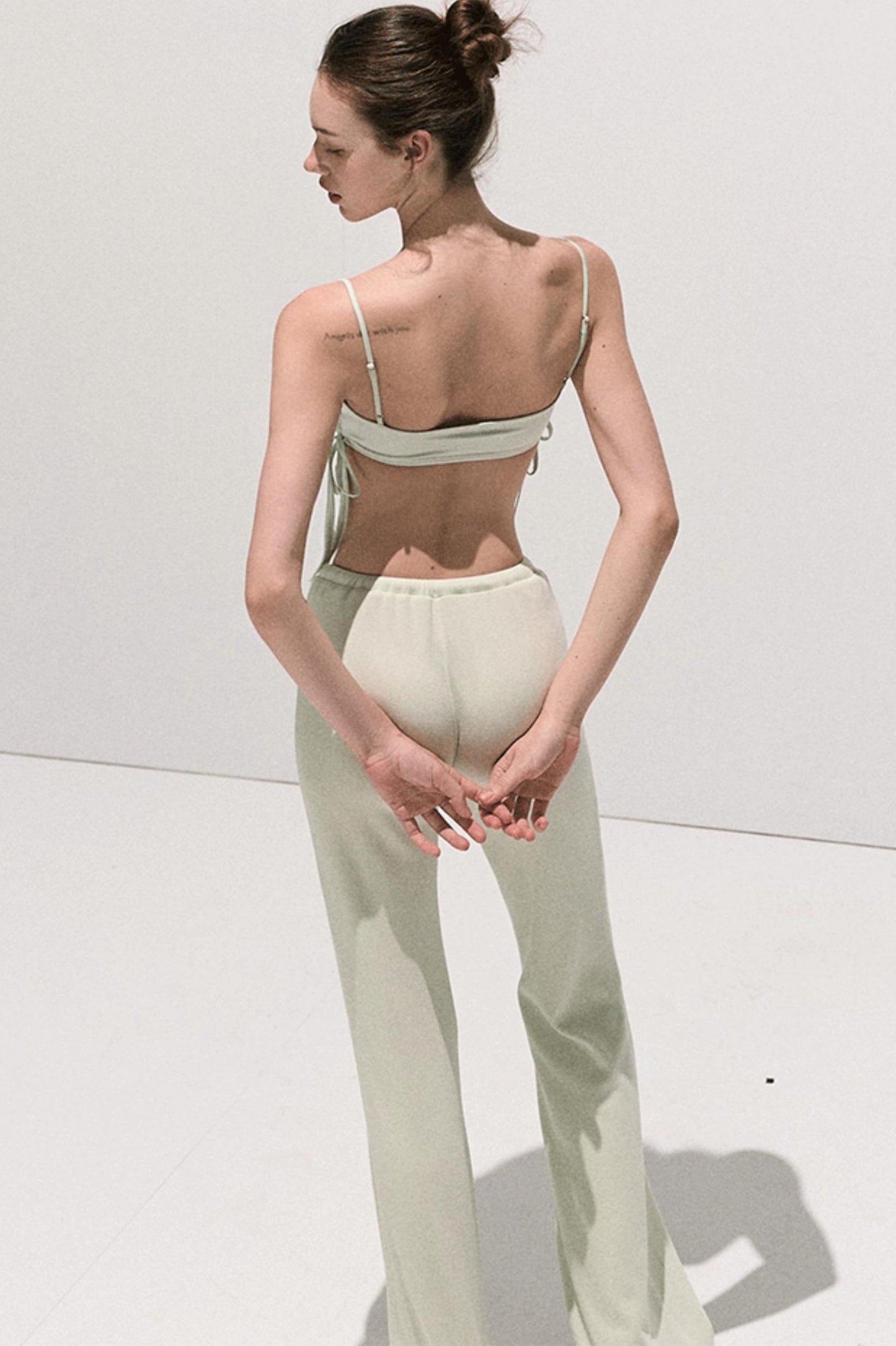 Soft Crew Neck Knitwear Bootcut Trouser Set-Up