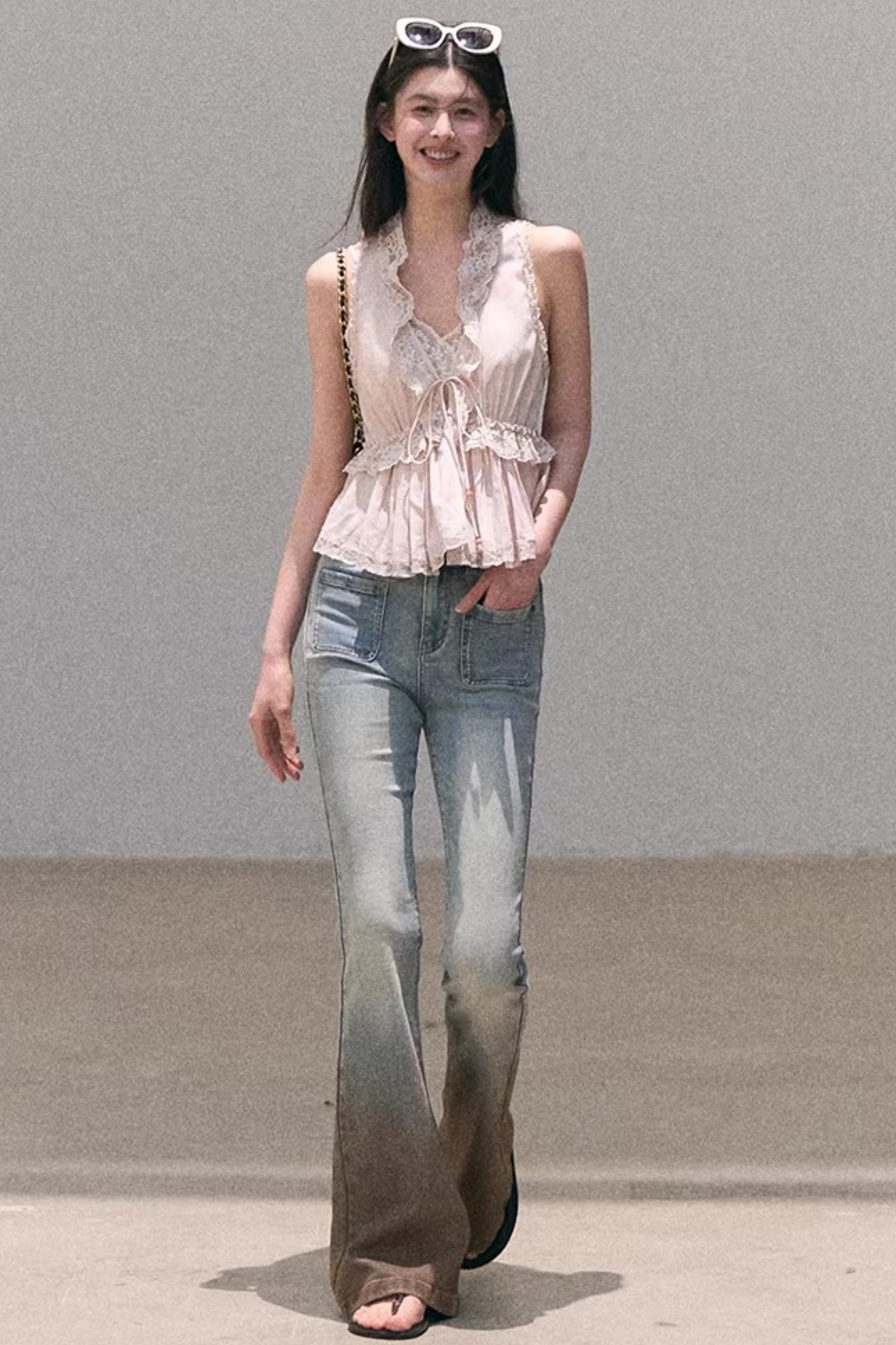 Hidden Petals Silk Lace Top