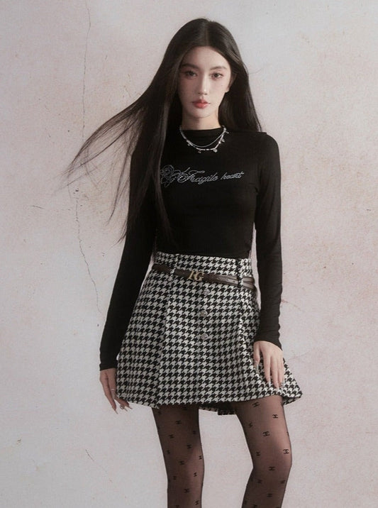 Long-sleeved T-shirt Skirt Set-up