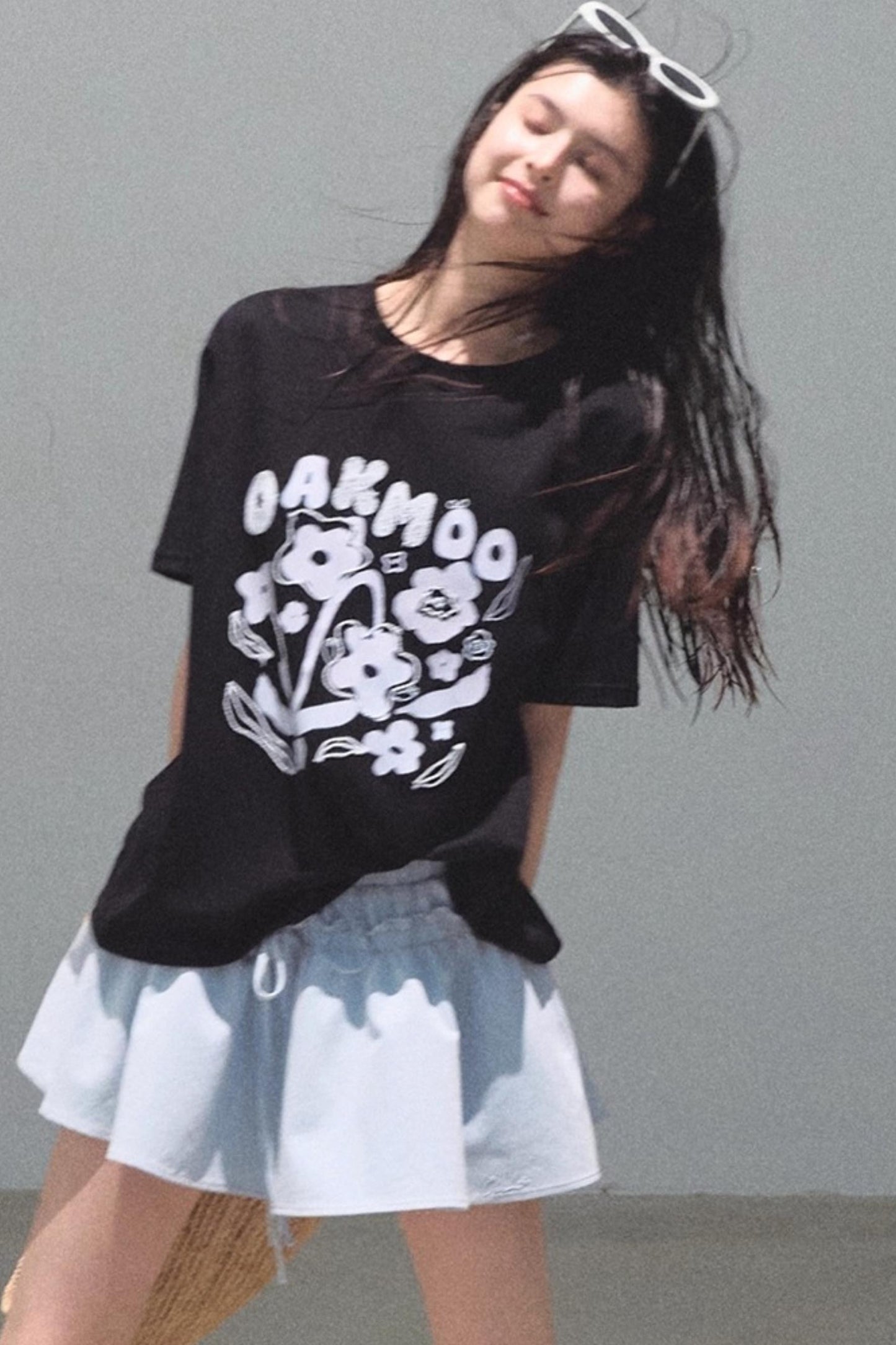 Embroidered Lyocell Puffy A-Line Skirt