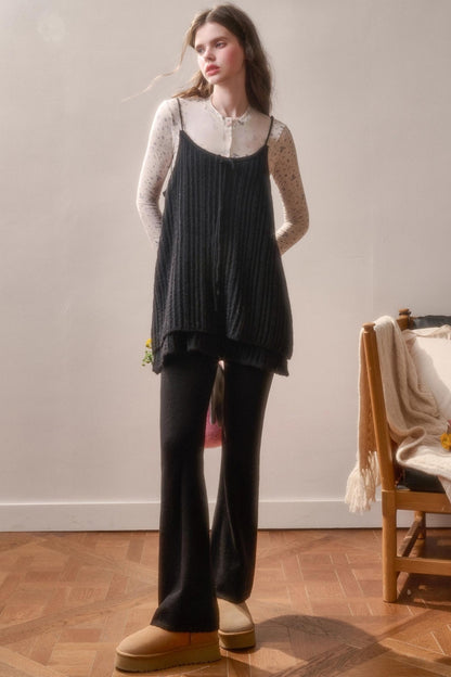 Soft Gemstone Wool Pants Set-Up