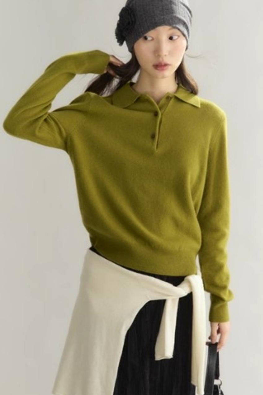 Niche Wool Polo Sweater