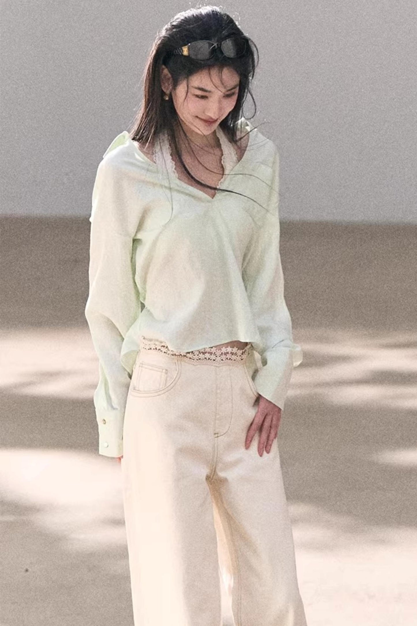 Lace-Trimmed Halter Neck Camisole