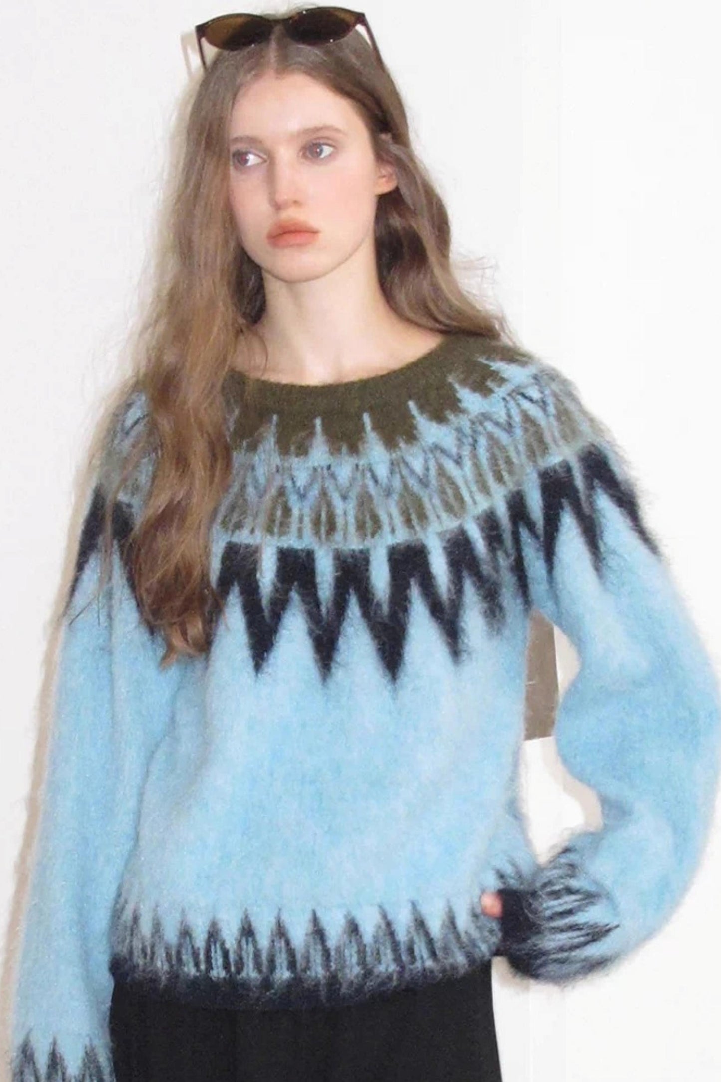 Brushed Alpaca Fair Isle Sweater