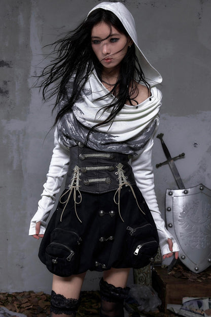 Court Street Leather Skirt