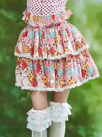 Colorful Cartoon Cake Skirt