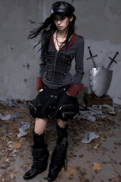 Court Street Leather Skirt