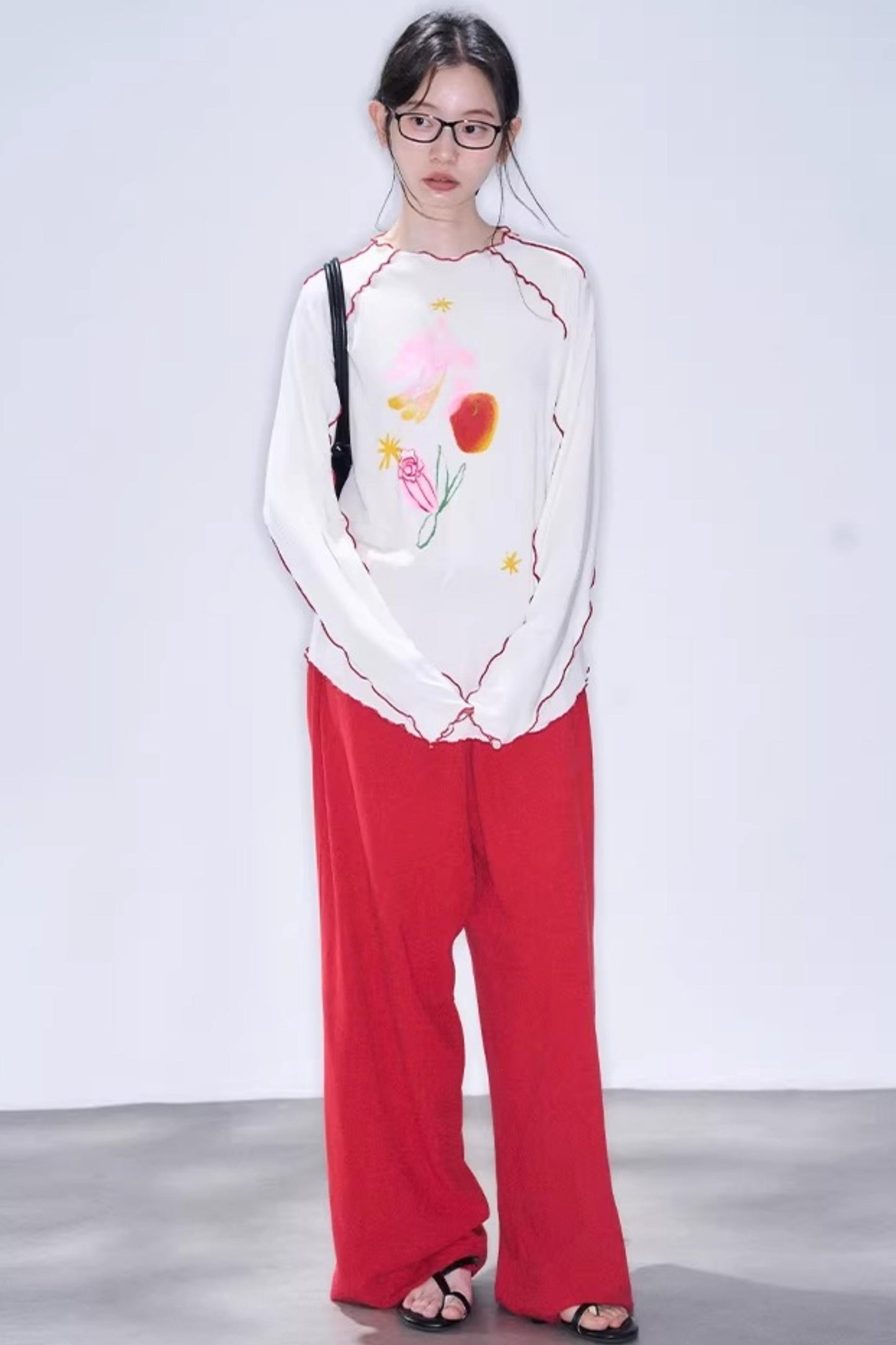 Linen Blend Wide-Leg Pants