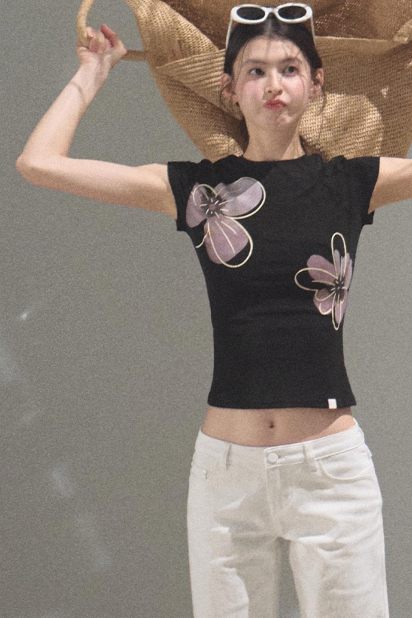 Begonia Bloom Slim Fit T-Shirt