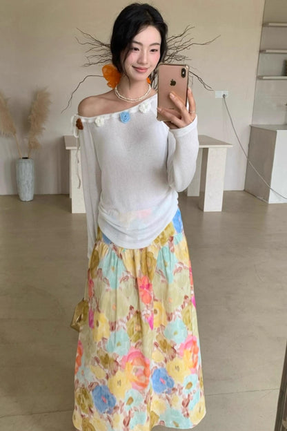 Flower Crochet Knit Top