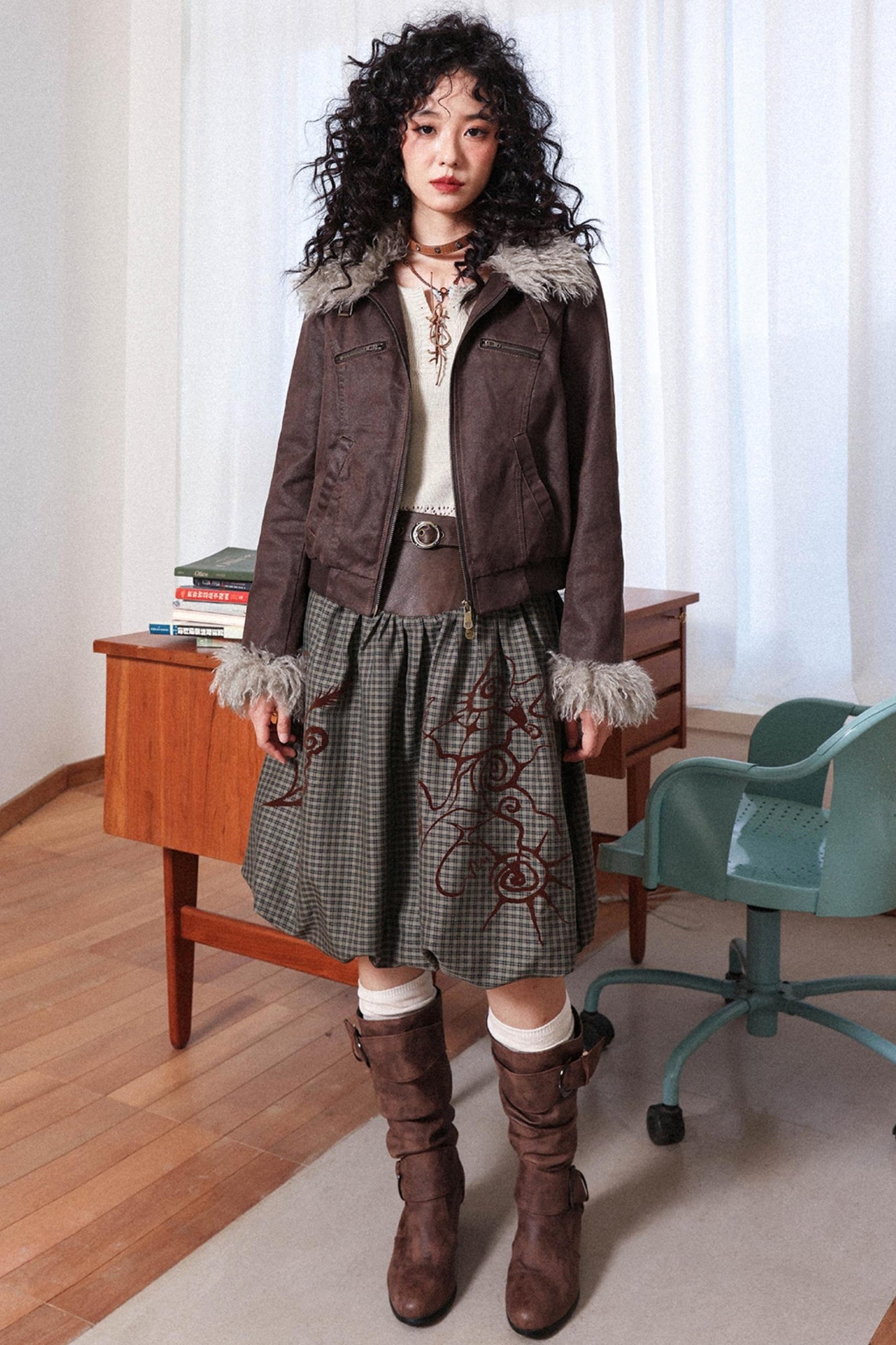 Gentle Cropped Leather Jacket