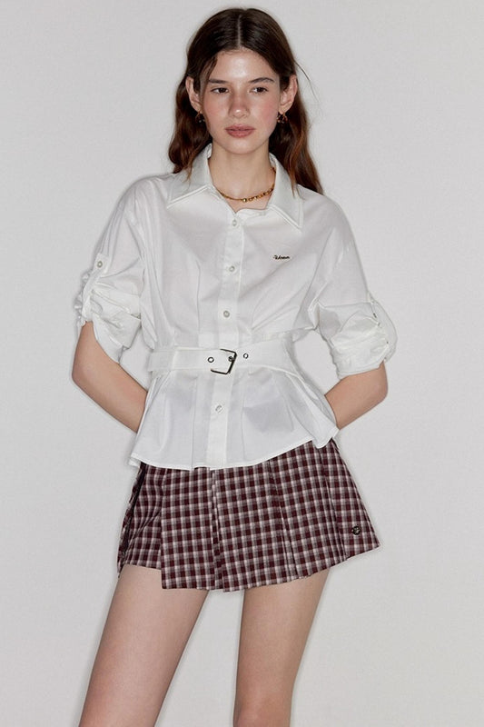 Double Lapel Long Sleeve Shirt