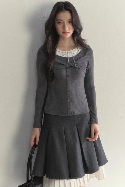 Bow Knot Knitted Top