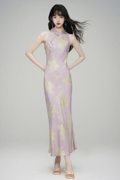 Chic Jacquard Slim Cheongsam Dress