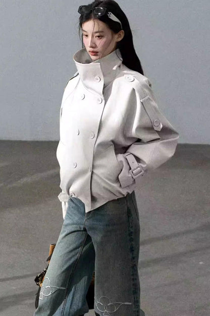 Stand-Up Silhouette Trench Coat