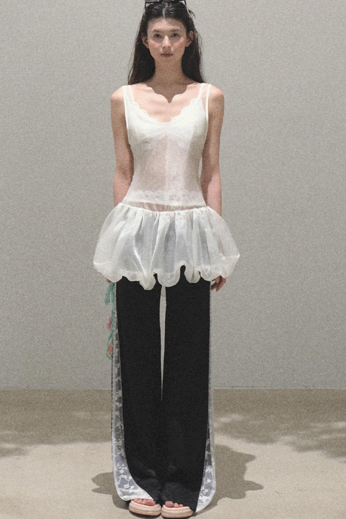 Butterfly Beaded Wrap Top