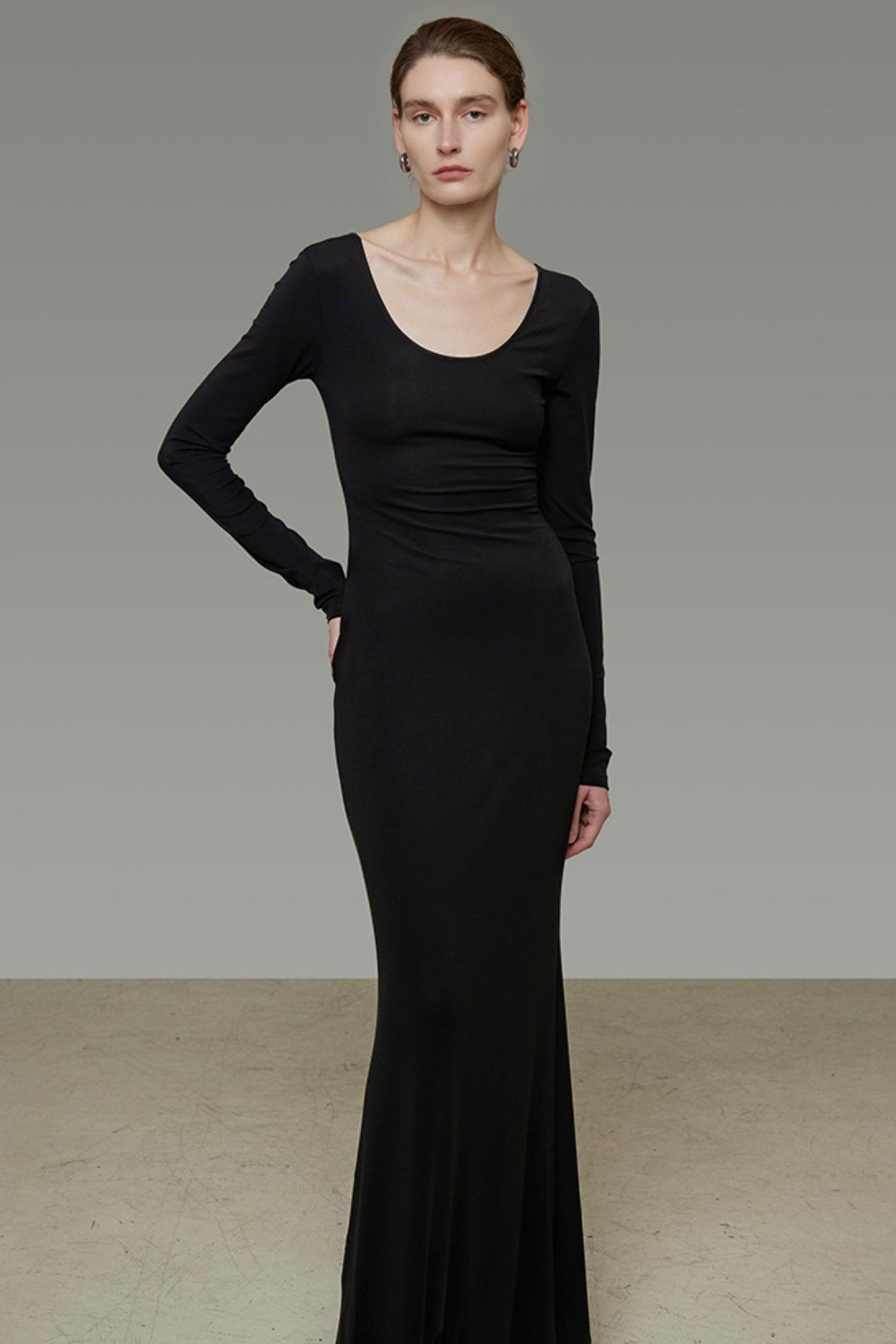 Black Slim Long Dress