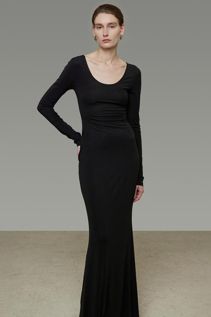 Black Slim Long Dress