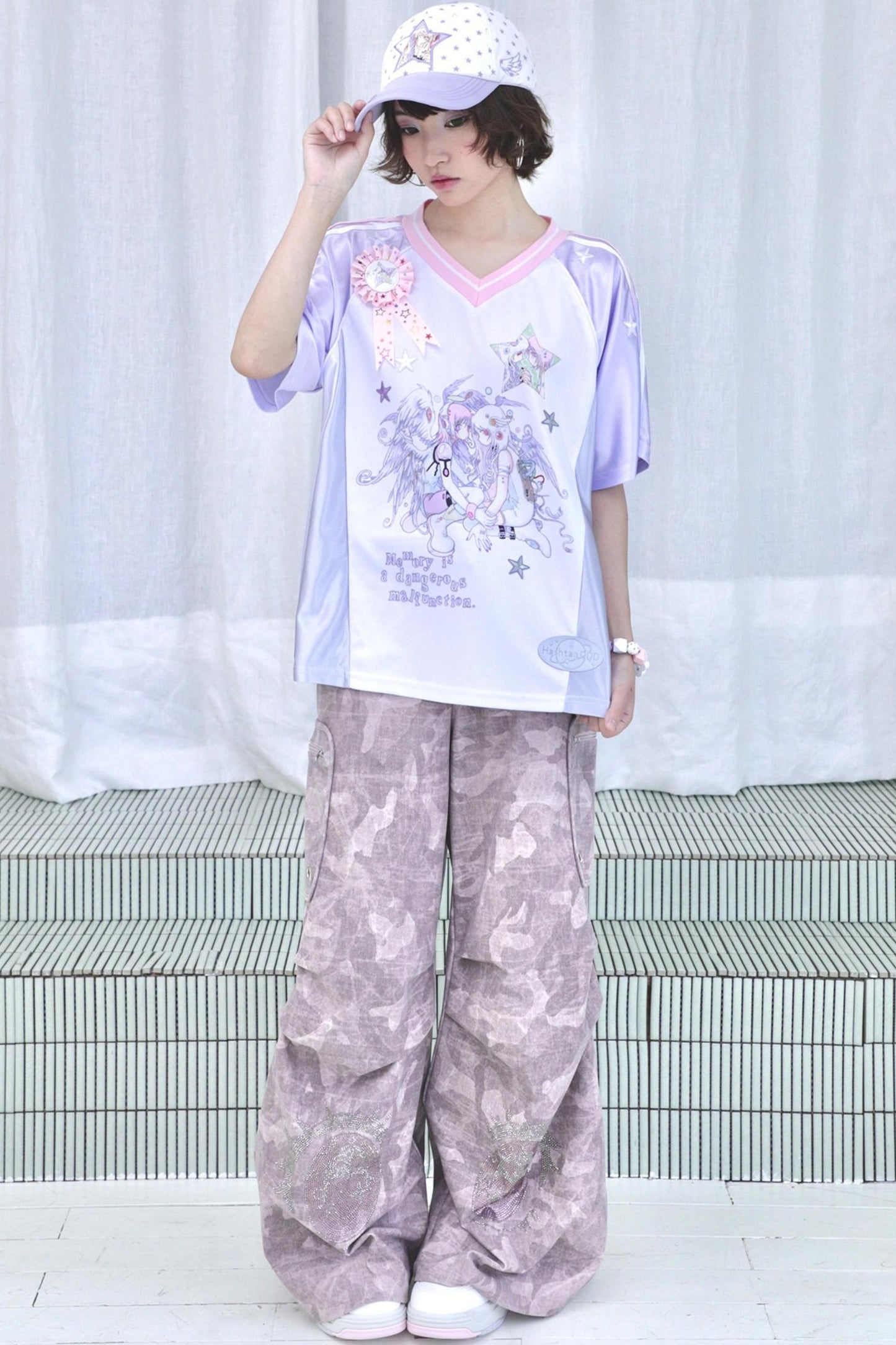 Y2K-Dreamcore-Patchwork-Trikot