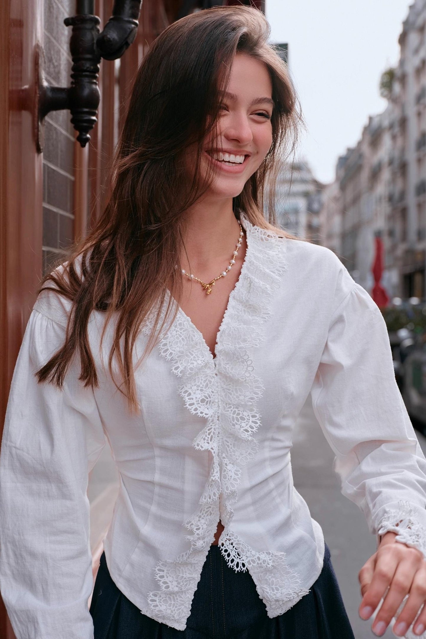 French Foam Lace Shirt Set-Up