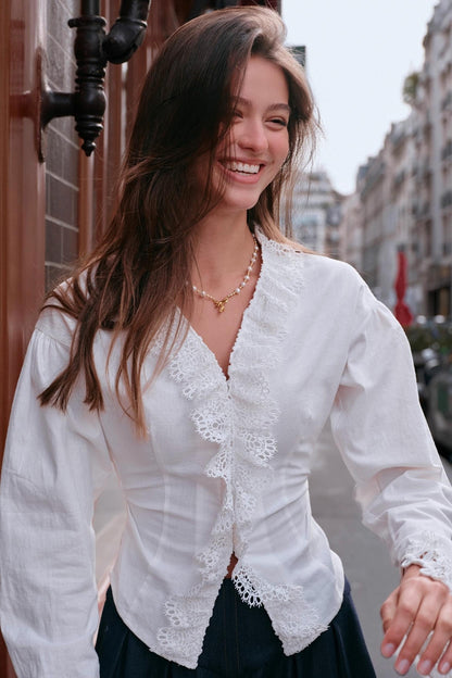 French Foam Lace Shirt Set-Up