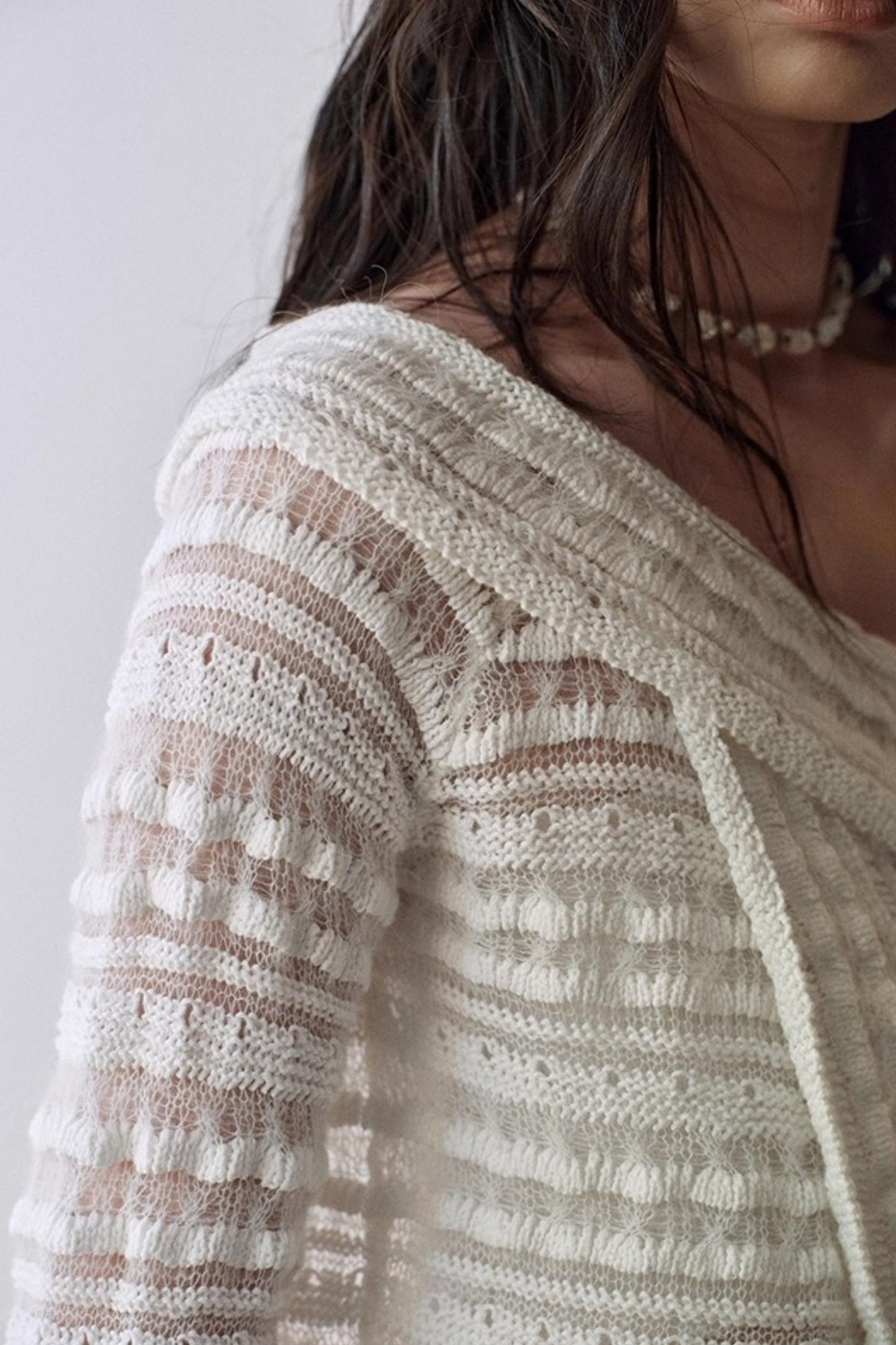 Clouds Knitted One-Shoulder Blouse