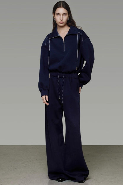 Autumn Drape Slimming Wide-Leg Pants