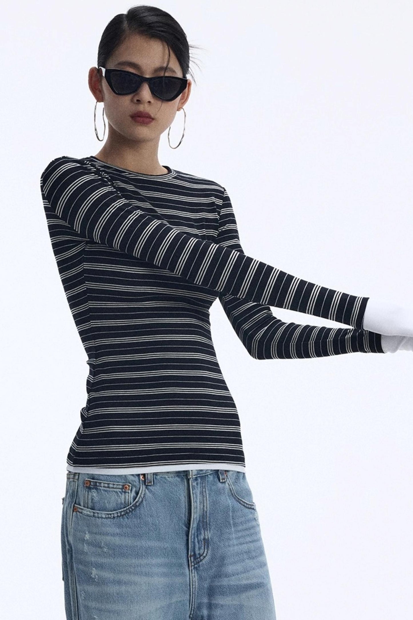 Striped Crew Neck Top