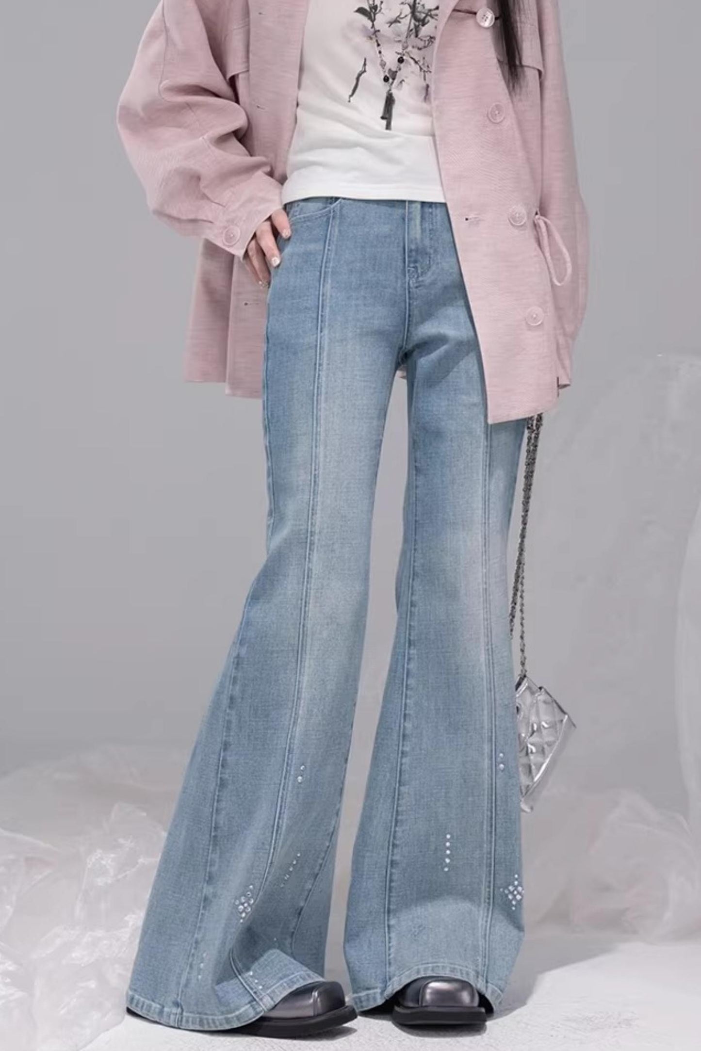 Starlight Blue Rhinestone Jeans