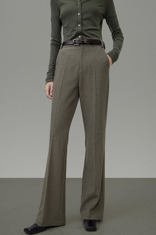 High-Waist Bootcut Suit Pants