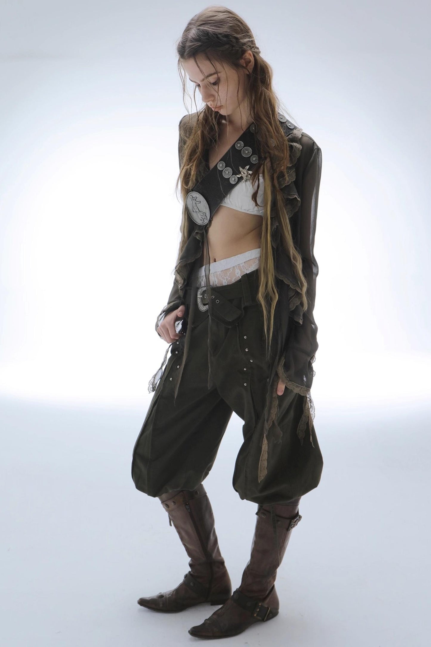 Distressed Harlem Equestrian Pants