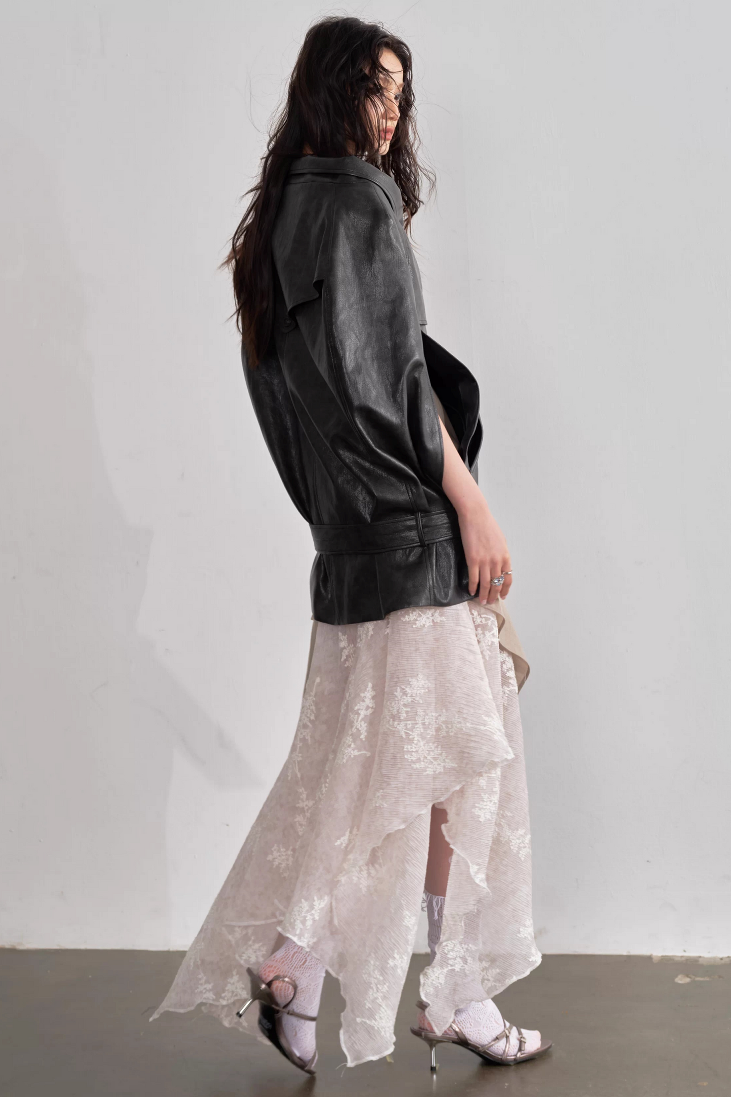 Retro Ebony Brown Cape Coat