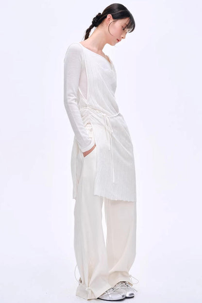 Lyocell Color-Block Pants