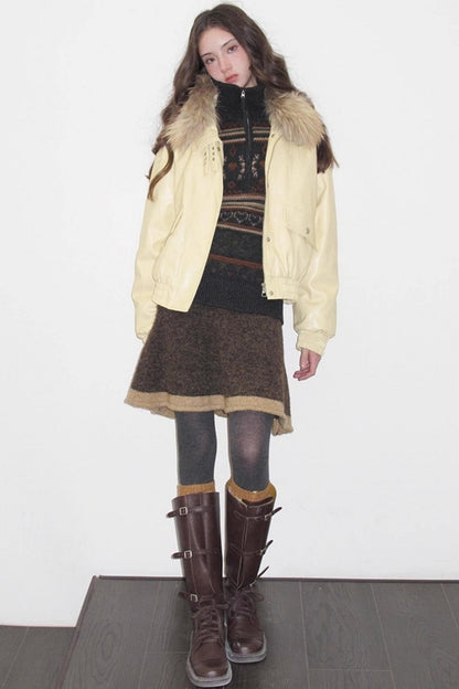 Vintage Wool Fair Isle Sweater Set-Up