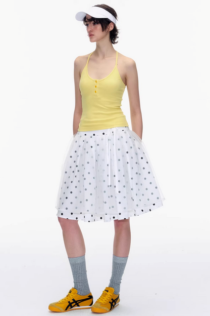 Pure Cotton Polka Dot Skirt