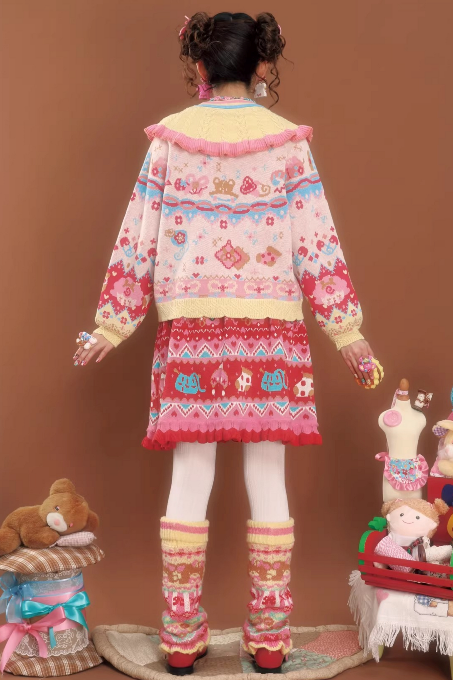 Cable Knit Watercolor Sweater