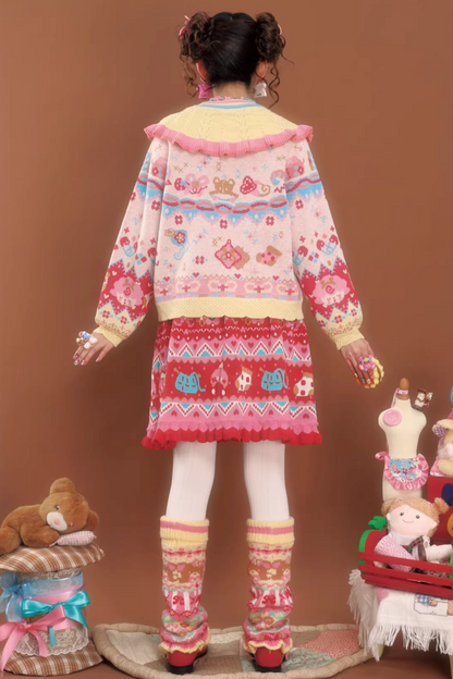 Cable Knit Watercolor Sweater