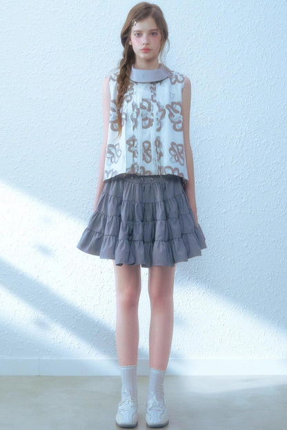 Floral Bow Back Blouse