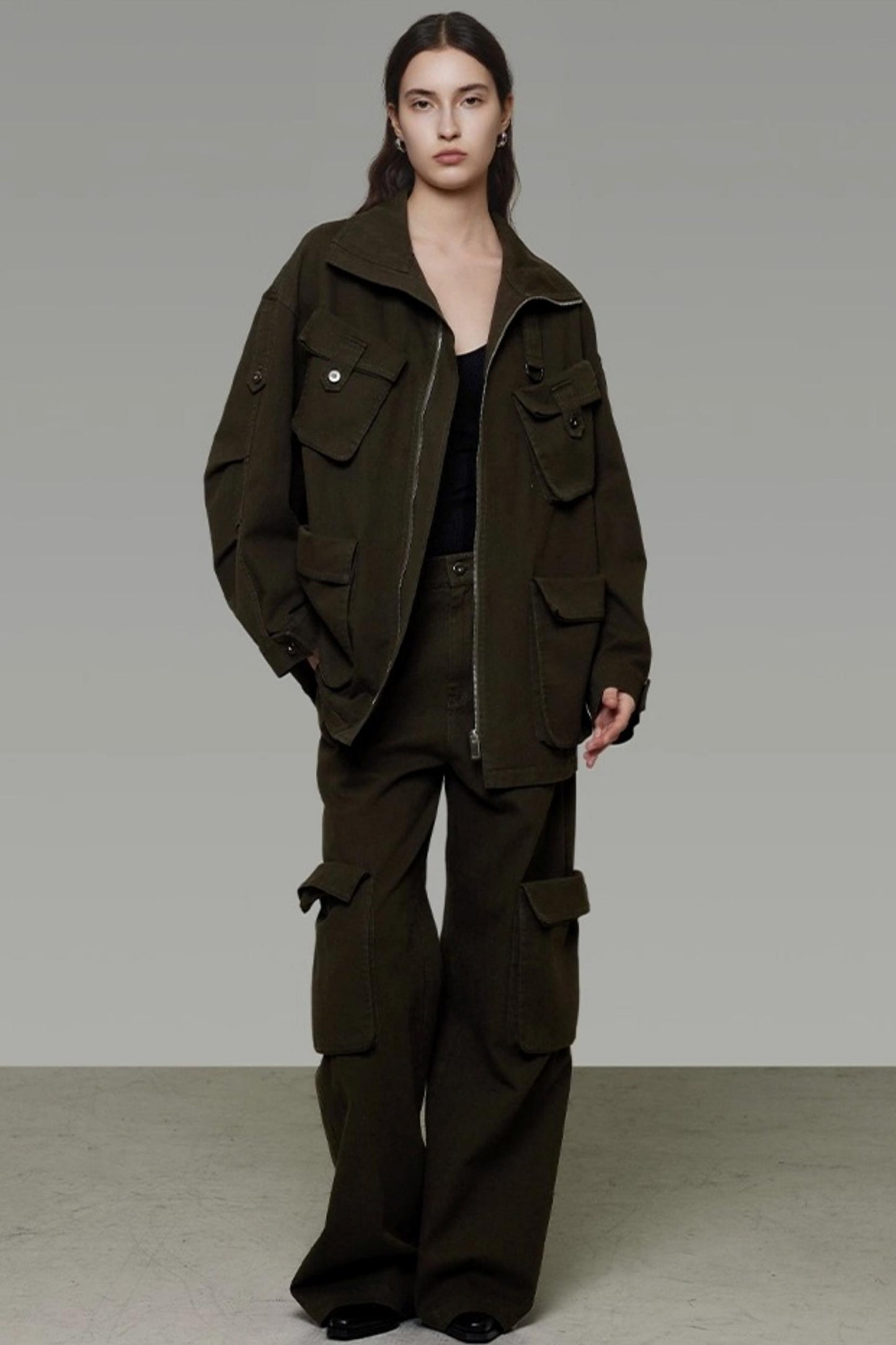 Vintage Cargo Silhouette Coat Set- Up