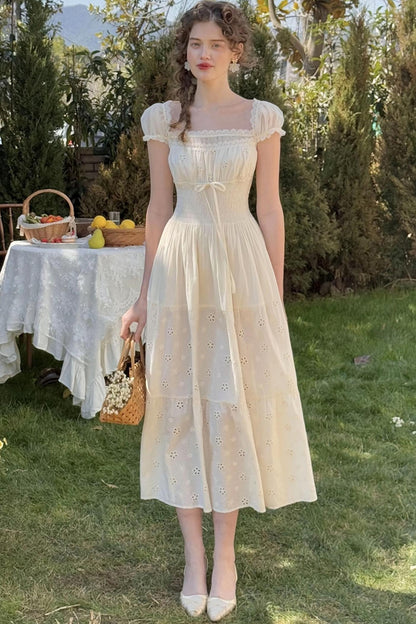 Whimsical White Rabbit Summer Dress
