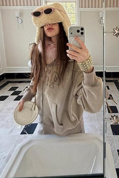 Gray Halo Hooded Jacket Set-Up