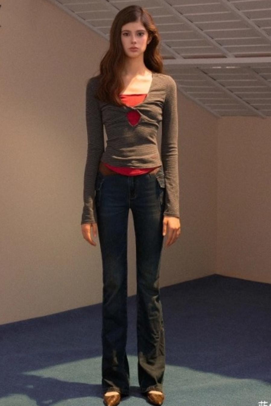 Vintage Patchwork Flared Jeans