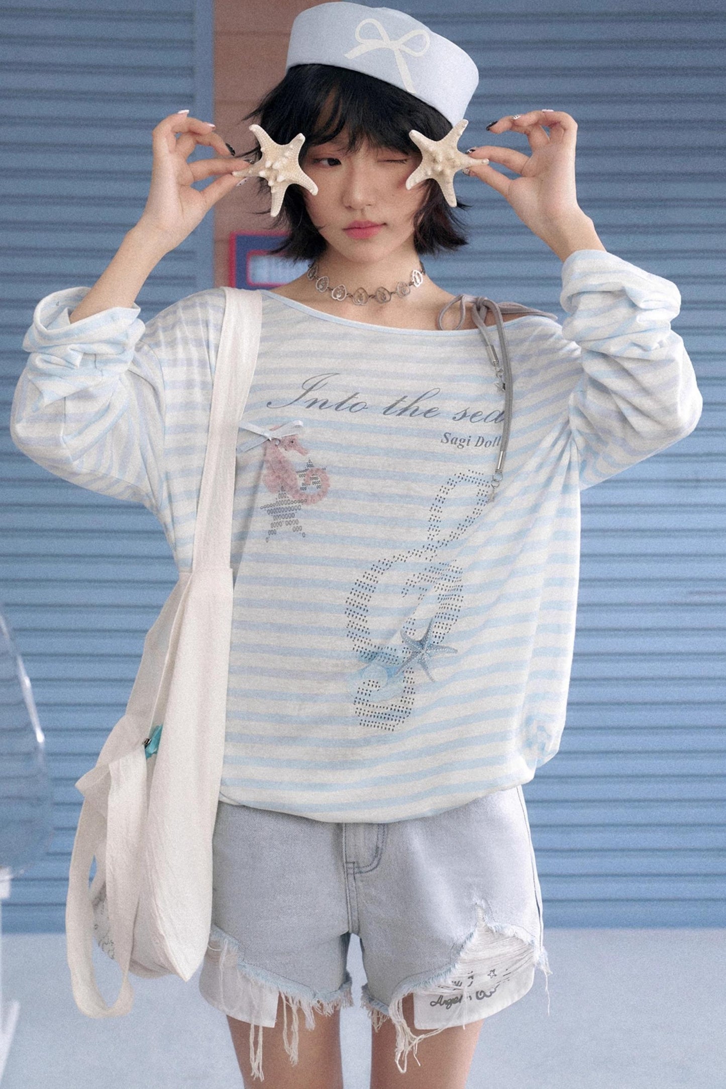 Ocean Striped Summer Smock Set-Up