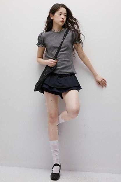 Dreamscape Blue Puffy Hakama Skirt