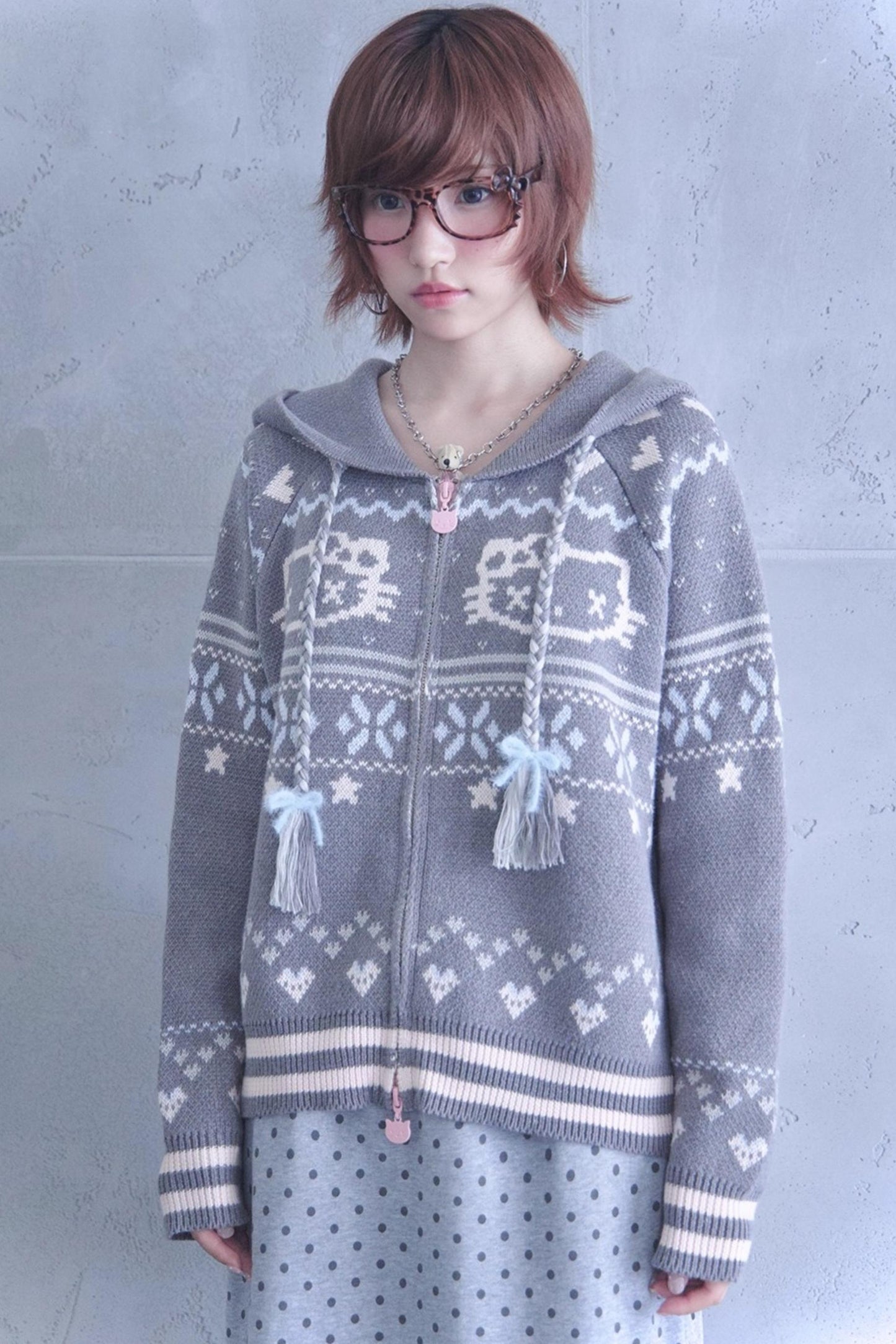 Ghost Ancient Cat Ear Hooded Jacket