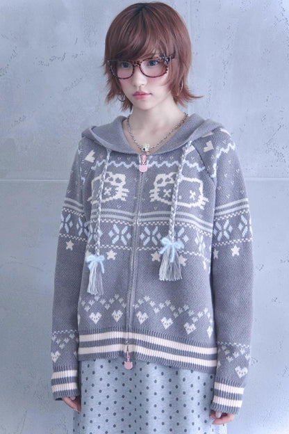 Ghost Ancient Cat Ear Hooded Jacket