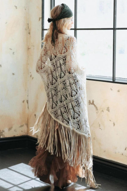 Earthy Tassel Shawl