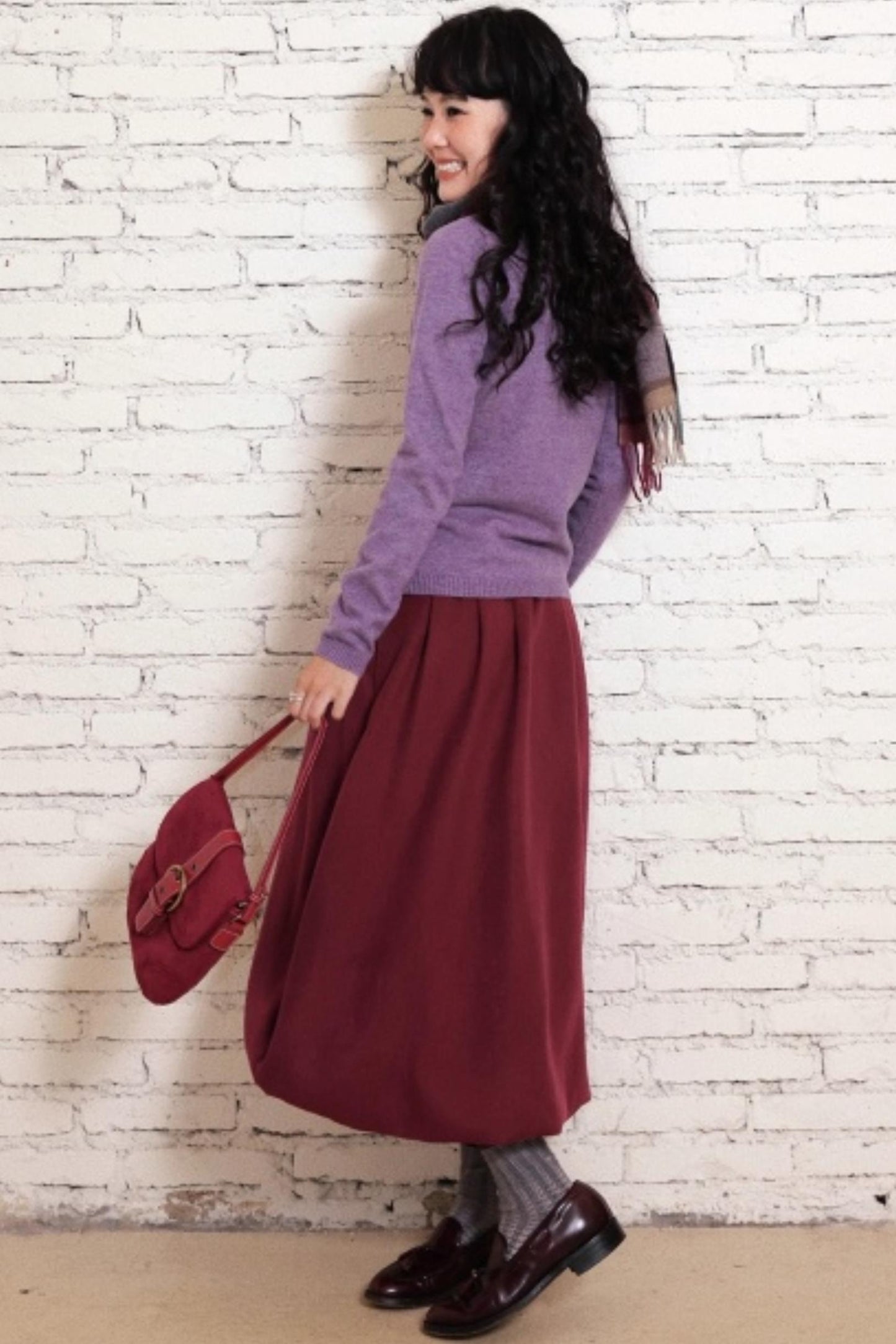 Velvet Knit Midi Skirt