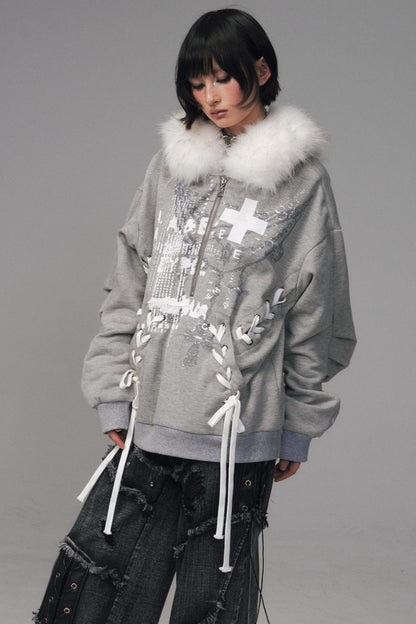 Back Garden Light Zipper Heavy Top