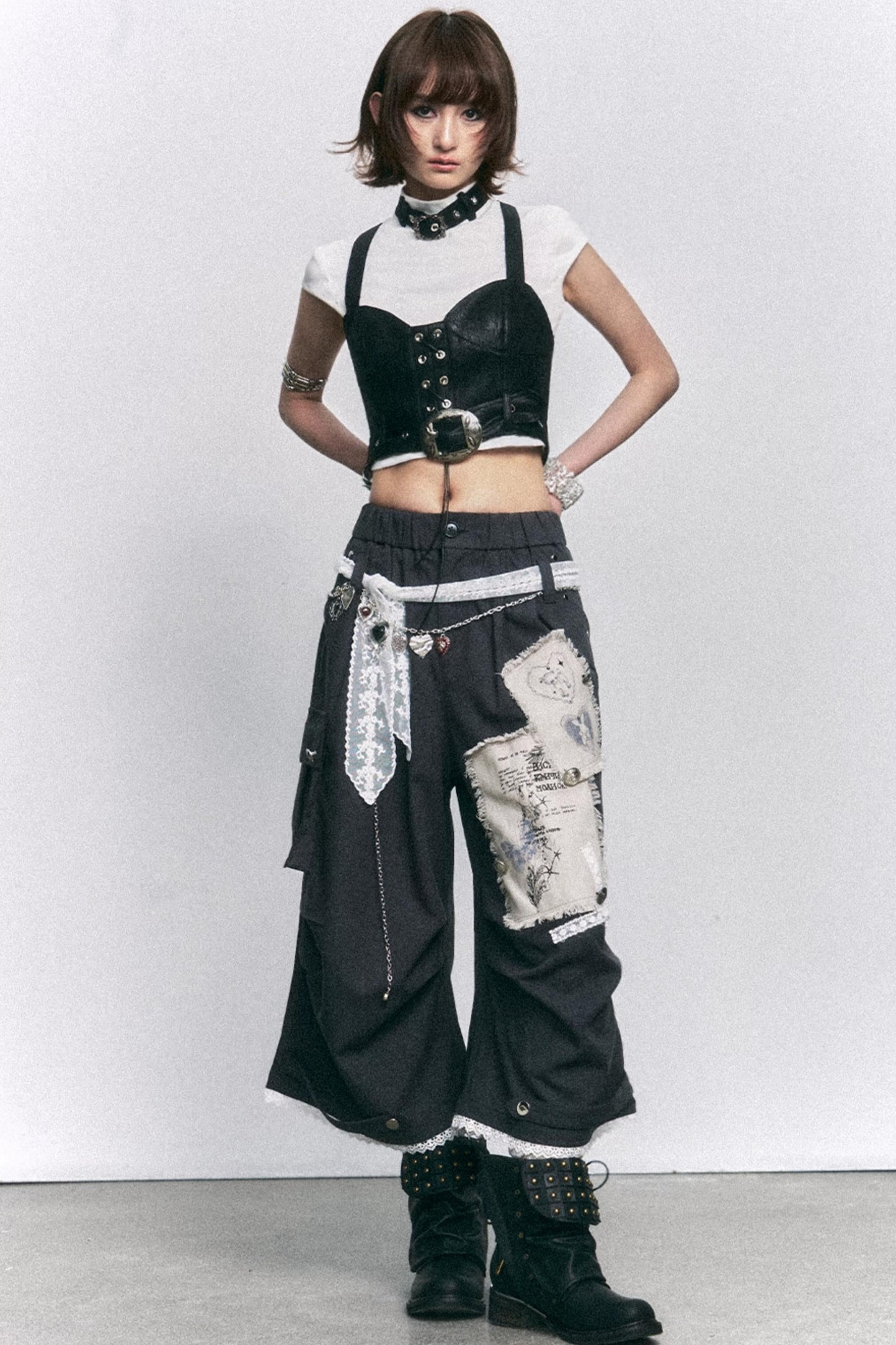 Vintage Lace Patchwork Pants